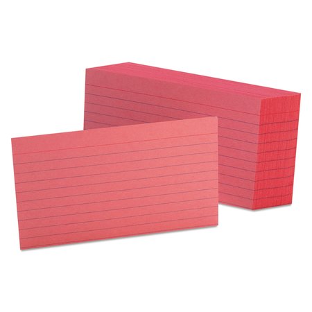 OXFORD Index Card, Ruled, 3x5", Cherry, PK100 7321-CHE